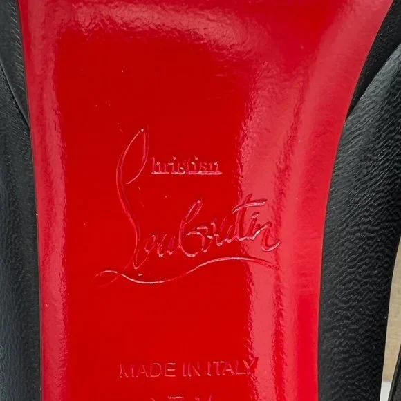 Christian Louboutin Pigalle 100 Leather Platform Pumps - Picture 7 of 7